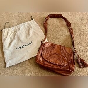 Vintage Lockheart Brown Leather Messenger Bag